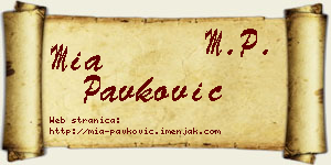 Mia Pavković vizit kartica